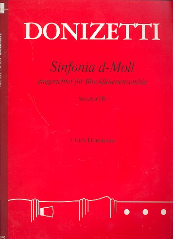 Sinfonia d-Moll für 5 Blockflöten&nbsp;&nbsp;(SoAATB)&nbsp;&nbsp;Partitur und Stimmen