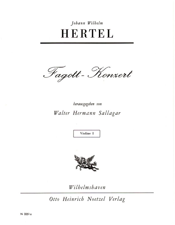 Konzert a-Moll  für Fagott, Streicher und Bc  Partitur und Stimmen