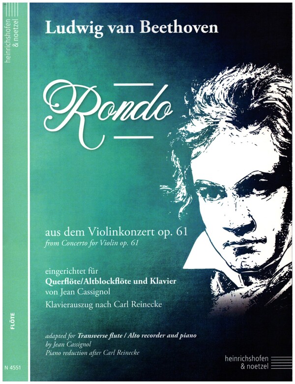 Rondo aus dem Violinkonzert op.61&nbsp;&nbsp;für Quer-/Altblockflöte und Klavier&nbsp;&nbsp;