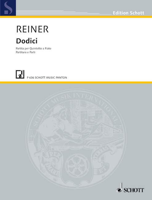 Zwölf&nbsp;&nbsp;für Bläserquintett&nbsp;&nbsp;Partitur und Stimmen