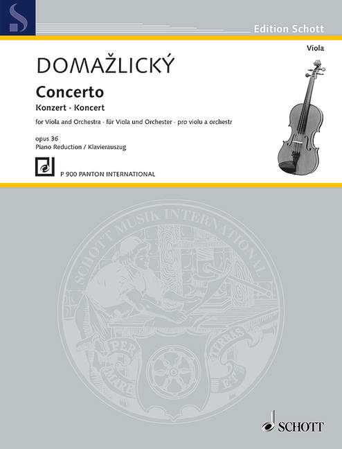 P900  Fr. Domazlicky, Concerto op.36 (1966)&nbsp;&nbsp;für Viola und Orchester&nbsp;&nbsp;Klavierauszug