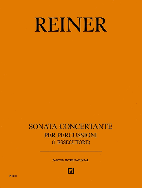 Sonata Concertante&nbsp;&nbsp;für Schlagzeug&nbsp;&nbsp;Partitur (zugleich Spielpartitur)