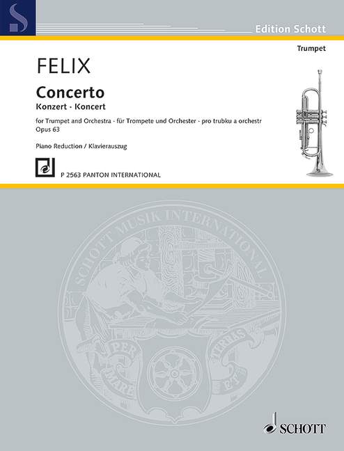 Felix, Václav, Konzert op. 63&nbsp;&nbsp;für Trompete und Orchester&nbsp;&nbsp;Klavierauszug mit Solostimme