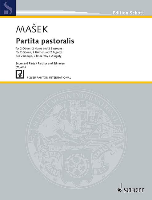 Masek, Vaclav Vinvenz, Partita pastoralis&nbsp;&nbsp;für 2 Oboen, 2 Fagotte und 2 Hörner&nbsp;&nbsp;Partitur und Stimmen