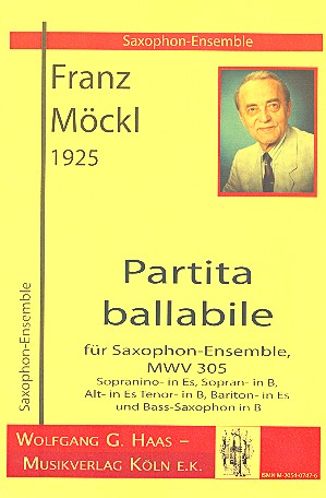 Partita ballabile MWV305  für 6 Saxophone (SoSATBarB)  Partitur und Stimmen