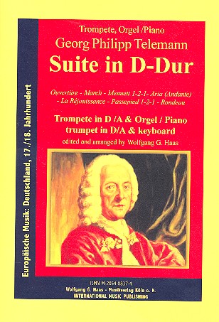 Suite D-Dur TWV55,8 für Trompete (D/A)&nbsp;&nbsp;und Orgel&nbsp;&nbsp;
