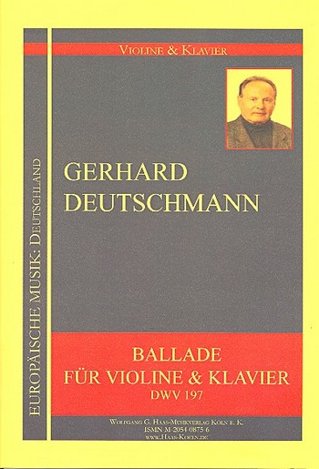 Ballade DWV197  für Violine und Klavier  