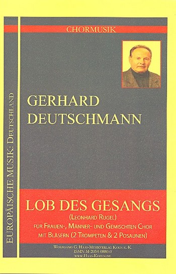 Lob des Gesanges für Chor,  2 Trompeten und 2 Posaunen  Partitur und Stimmen