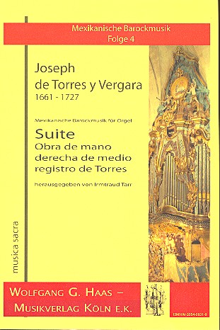 Suite - Obra de mano derecha de medio registro de Torres&nbsp;&nbsp;für Orgel&nbsp;&nbsp;