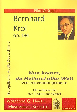 Nun komm der Heiden Heiland op.184&nbsp;&nbsp;für Flöte und Klavier&nbsp;&nbsp;