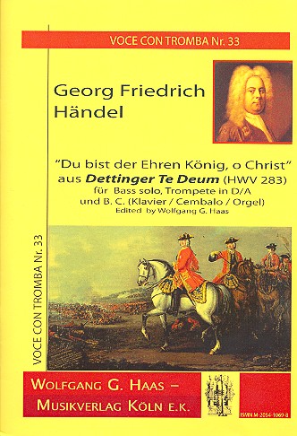 Du bist der Ehren König o Christ&nbsp;&nbsp;für Bass, Trompete und Bc&nbsp;&nbsp;Partitur und Stimmen