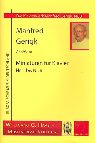 Miniaturen Nr.1 - 8  GerWV3a&nbsp;&nbsp;für Klavier&nbsp;&nbsp;