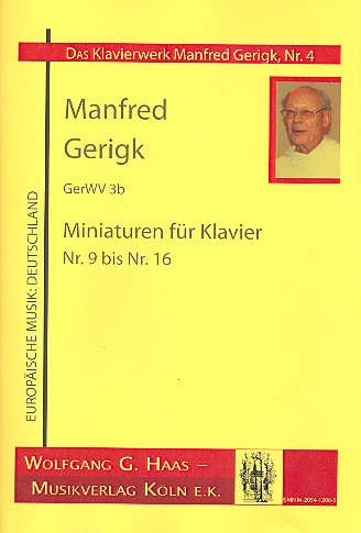 Miniaturen Nr.9-16 GerWV3b&nbsp;&nbsp;für Klavier&nbsp;&nbsp;
