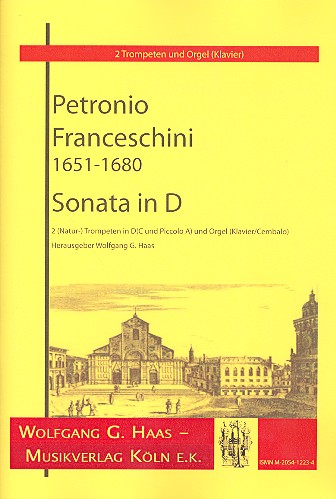 Sonata in D &nbsp;&nbsp;für 2 (Natur-)Trompeten (in D/C/A) und Orgel (Klavier/Cembalo)&nbsp;&nbsp;Partitur und Stimmen