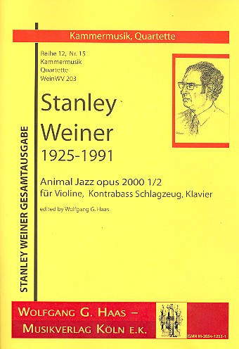 Animal Jazz WeinWV203 für Violine,&nbsp;&nbsp;Kontrabass, Schlagzeug und Klavier&nbsp;&nbsp;Partitur und Stimmen