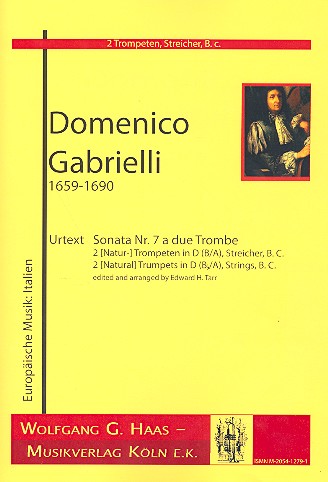 Sonata Nr.7 a due Trombe für 2 Trompeten,  Streichorchester und Bc  Partitur und Stimmen