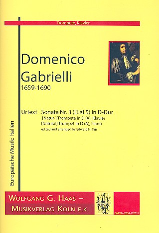 Sonata Nr.3 D-Dur D.XI.5 für (Natur-) Trompete  (in D/A), Streicher und Bc für (Natur-) Trompete  (in D/A) und Klavier