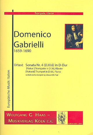 Sonata Nr.4 D-Dur D.XI.6 für (Natur-) Trompete  (in D/A), Streicher und Bc für (Natur-) Trompete  (in D/A) und Klavier