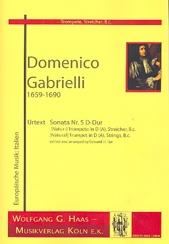Sonata Nr.5 D-Dur für (Natur-)Trompeten  (in D/A), Streicher und BC  Partitur und Stimmen