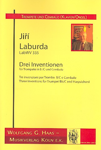 3 Inventionen LabWV335 für Trompete  und Cembalo (Klavier, Orgel)  
