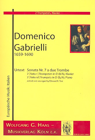 Sonata Nr.7 a due Trombe für 2 Trompeten  und Klavier  Partitur und Stimmen
