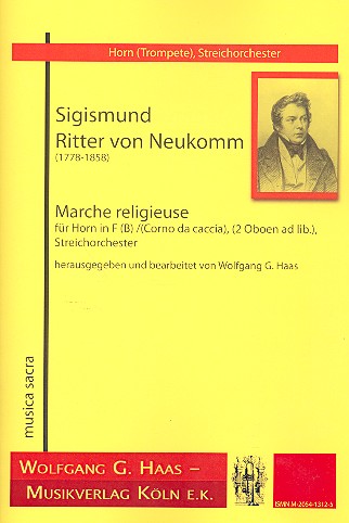 Marche religieuse für Horn (F/B/Jagdhorn)&nbsp;&nbsp;und Streichorchester (2 Oboen ad lib)&nbsp;&nbsp;Partitur und Stimmen