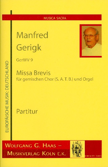 Missa Brevis GerWV9 für gem Chor und Orgel&nbsp;&nbsp;Partitur&nbsp;&nbsp;