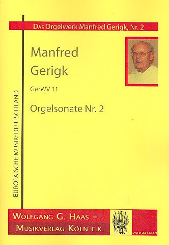 Orgelsonate Nr.2 GerWV11&nbsp;&nbsp;für Orgel&nbsp;&nbsp;