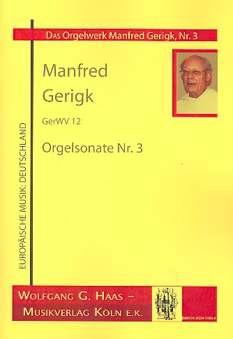 Orgelsonate Nr.3 GerWV12&nbsp;&nbsp;für Orgel&nbsp;&nbsp;