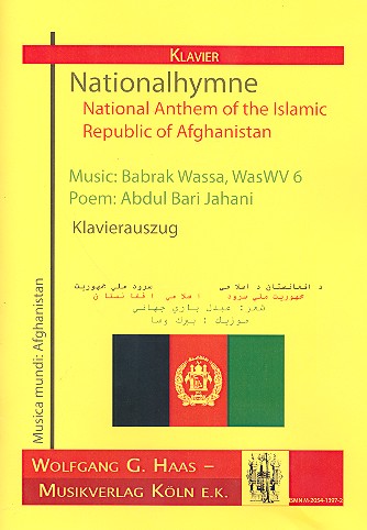 Nationalhymne Afghanistan  für Orchester  Klavierauszug