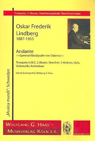 Andante  für Trompete, 2 Oboen, 2 Violinen, Viola, Violoncello und Bass  Partitur und Stimmen