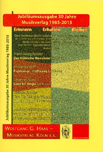 Jubiläumsausgabe 30 Jahre Musikverlag Haas&nbsp;&nbsp;&nbsp;&nbsp;