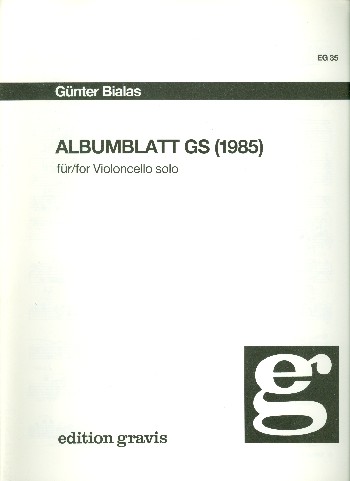 Albumblatt GS  für Violoncello solo  