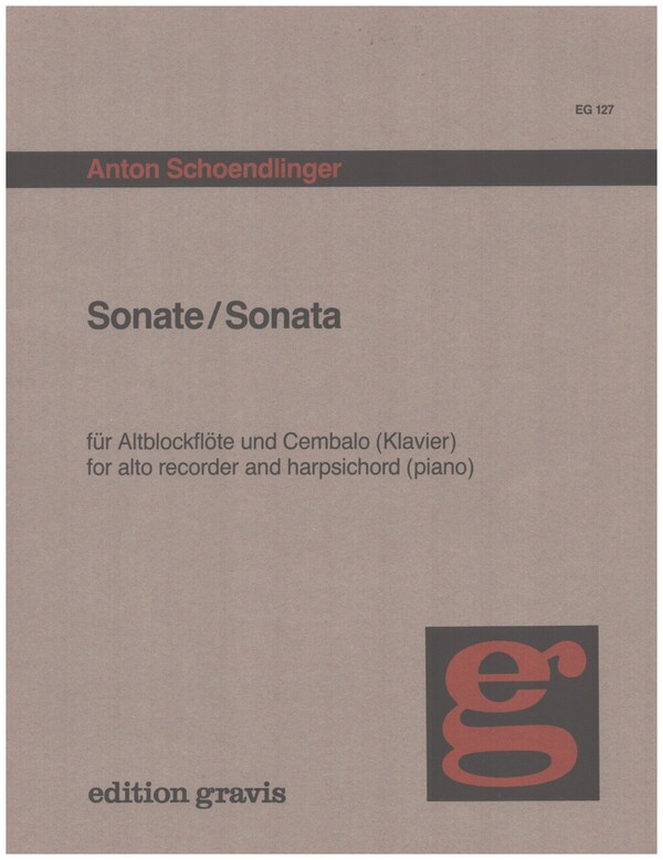 Sonate  für Alt-Blockflöte und Cembalo (Klavier)  