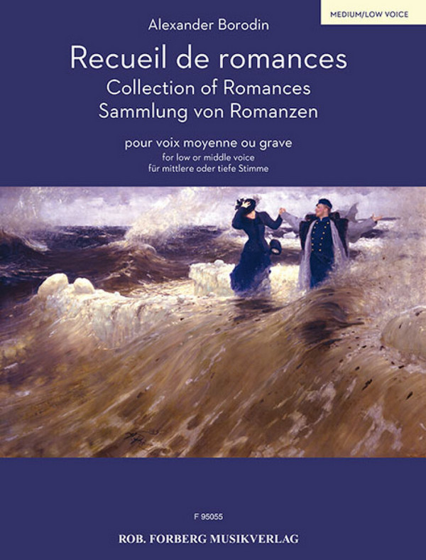 Recueil de romances  pour voix moyenne (grave) et piano (kyr/frz)  