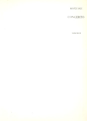 Konzert Es-Dur Nr.1  für Klarinette und Orchester  Violine 2