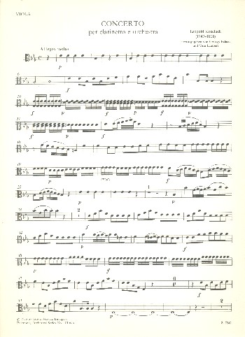 Konzert Es-Dur Nr.1  für klarinette und Orchester  Viola