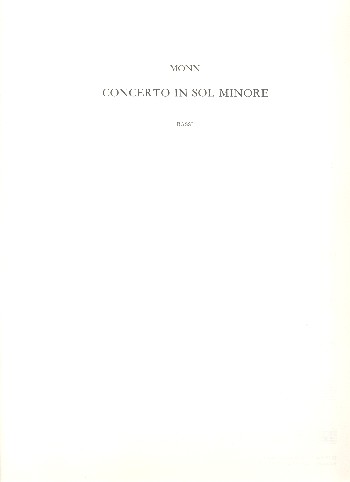 Konzert g-Moll  für Violoncello und Orchester  Cello / Bass