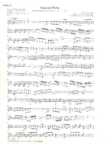 Konzert D-Dur&nbsp;&nbsp;für Oboe d'amore, Streicher und Bc&nbsp;&nbsp;Violine 2