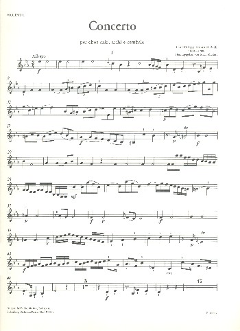 Konzert Es-Dur  für Oboe, Streicher und Bc  Violine 2