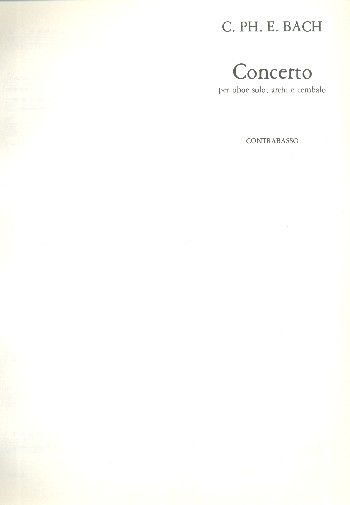 Konzert Es-Dur  für Oboe, Streicher und Bc  Kontrabass