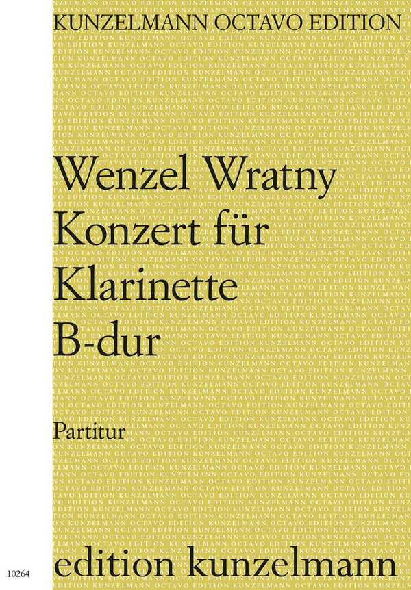 Konzert B-Dur&nbsp;&nbsp;für Klarinette und Orchester&nbsp;&nbsp;Partitur