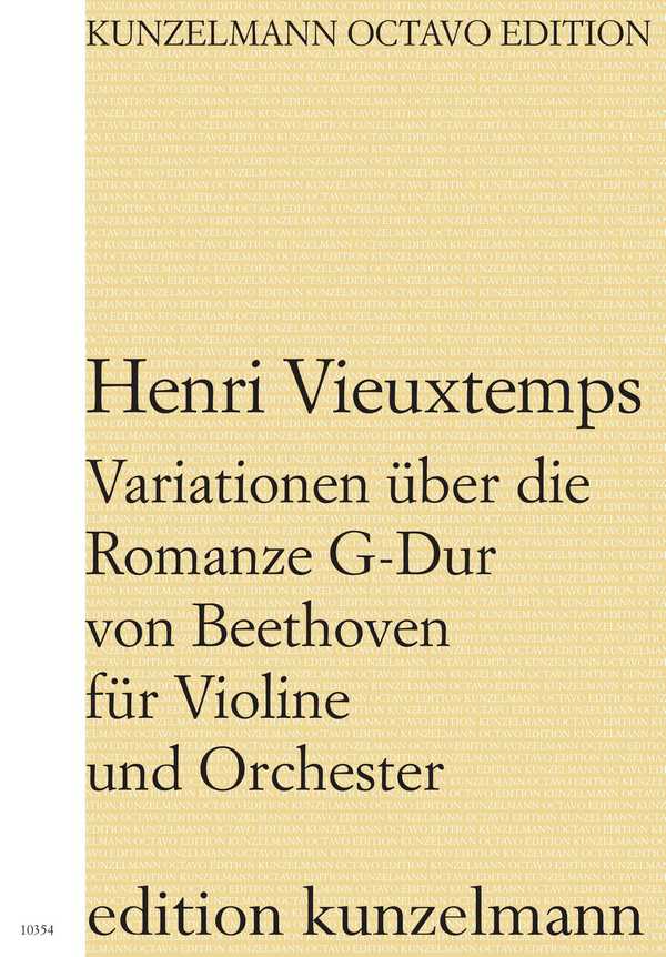 Variationen über die Romanze G-Dur von Beethoven G-Dur&nbsp;&nbsp;für Violine und Orchester&nbsp;&nbsp;Partitur