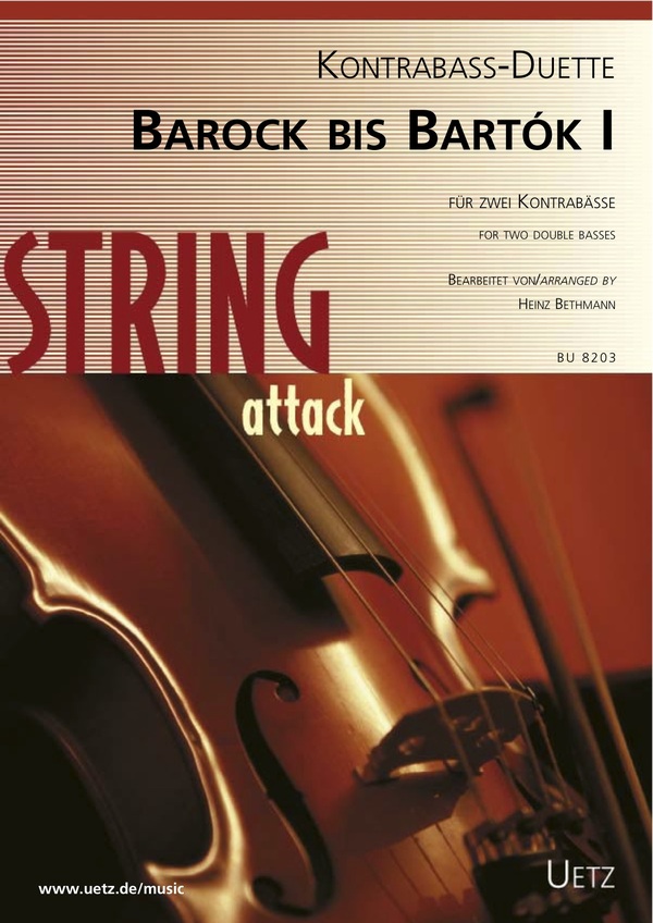 Barock bis Bartók Band 1&nbsp;&nbsp;für 2 Kontrabässe&nbsp;&nbsp;Spielpartitur
