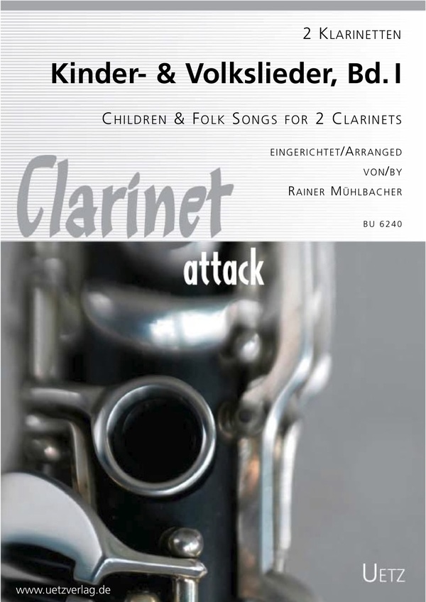 Kinder- und Volkslieder Band 1&nbsp;&nbsp;für 2 Klarinetten in B (+Text)&nbsp;&nbsp;Spielpartitur