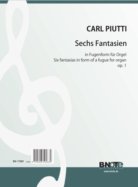 6 Fantasien in Fugenform op.1&nbsp;&nbsp;für Orgel&nbsp;&nbsp; 