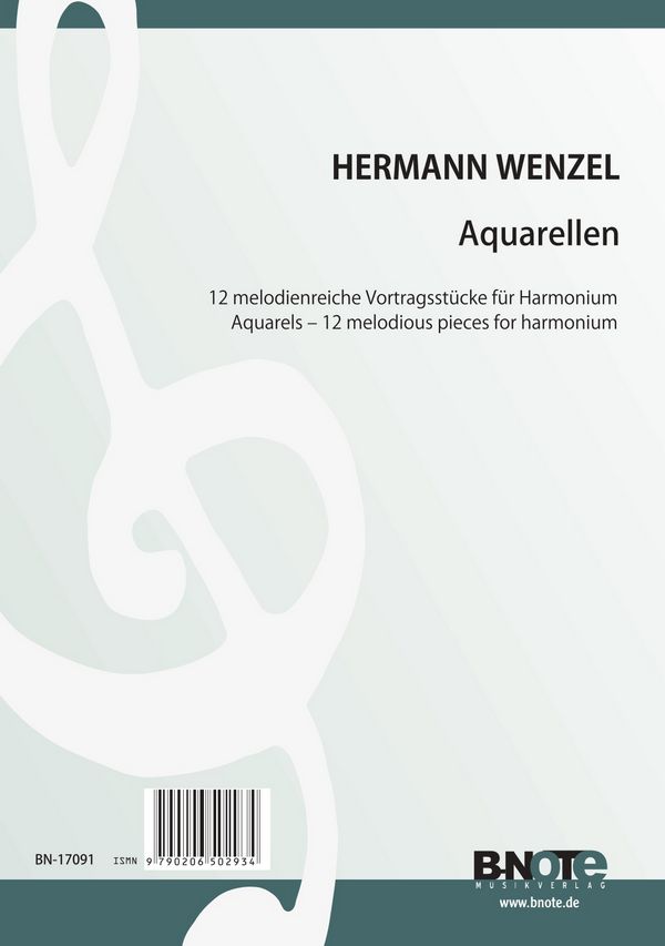 Aquarellen - 12 melodiereiche Vortragsstücke  für Harmonium   
