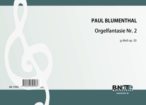 Blumenthal, Paul, Orgelfantasie Nr. 2 g-Moll op.50&nbsp;&nbsp;Orgel&nbsp;&nbsp;Spielnoten