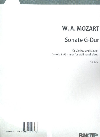 Sonate G-Dur KV379&nbsp;&nbsp;für Violine und Klavier&nbsp;&nbsp;