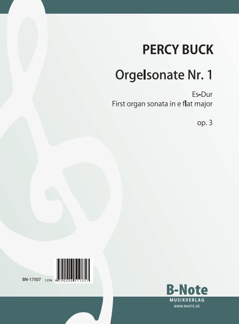 Buck, Sir Percy Carter , Orgelsonate Nr. 1 Es-Dur op.3&nbsp;&nbsp;Orgel&nbsp;&nbsp;Spielnoten
